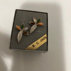 BC Jade and precious stones earrings.